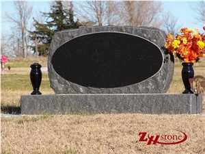 Good Quality Serp Top with Bevel Sesame White/ G603 Granite Tombstone Design/ Single Monuments/ Upright Monuments/ Headstones/ Bevel Headstones