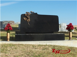 Good Quality Serp Top with Bevel Sesame White/ G603 Granite Tombstone Design/ Single Monuments/ Upright Monuments/ Headstones/ Bevel Headstones