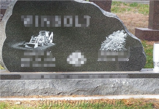 Good Quality Sesame Black/ G654 Granite Boulder Gravestone/ Single Monuments/ Cemetery Tombstones/ Custom Monuments/ Gravestone
