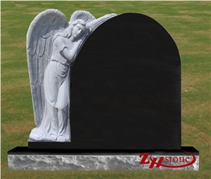 Good Quality Tree Upright Bahama Blue/ Vizag Blue Granite Tombstone Design/ Monument Design/ Western Style Monuments/ Single Monuments/ Upright Monuments