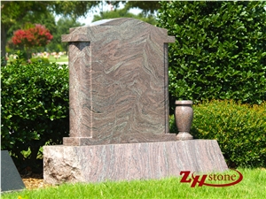 Good Quality Tree Upright Bahama Blue/ Vizag Blue Granite Tombstone Design/ Monument Design/ Western Style Monuments/ Single Monuments/ Upright Monuments