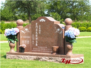 Good Quality Tree Upright Bahama Blue/ Vizag Blue Granite Tombstone Design/ Monument Design/ Western Style Monuments/ Single Monuments/ Upright Monuments