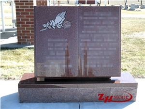 Good Quality Triangle with Shoulders Sesame White/ G603 Granite Single Monuments/ Upright Monuments/ Headstones/ Western Style Monuments/ Gravestone
