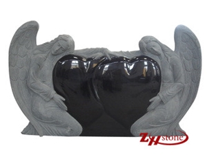Good Quality Two Pieces Obelisk Tianshan Red Granite Single Monuments/ Upright Monuments/ Headstones/ Western Style Monuments/ Custom Monuments
