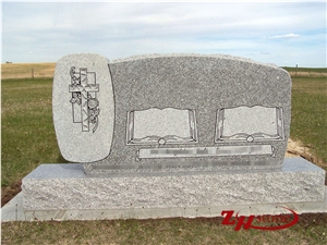 Polished Flat Top Hexagan Design Sesame White/ G603 Grnaite Tombstone Design/ Single Monuments/ Upright Monuments/ Family Monuments/ Headstones