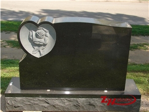 Tiger Design Royal Red Diamond Granite Gravestone
