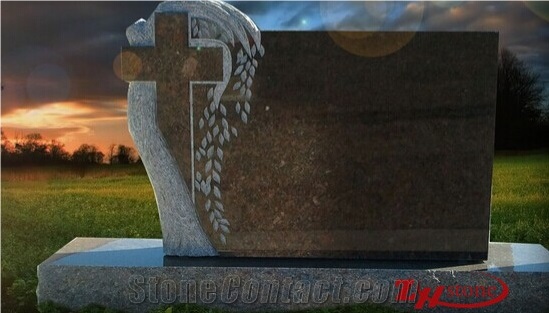 Tree Cross Tiger Eye Granite Monuments