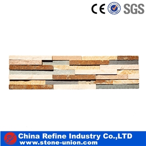 7 Strips Nature Cultured Stone Panel,Wall Stone Veneer,Ledge Stone Veneer,Stacked Stone Wall Cladding, Ledge Stone Corner