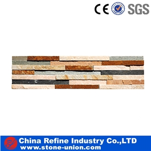 7 Strips Nature Cultured Stone Panel,Wall Stone Veneer,Ledge Stone Veneer,Stacked Stone Wall Cladding, Ledge Stone Corner