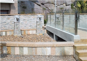 7 Strips Nature Cultured Stone Panel,Wall Stone Veneer,Ledge Stone Veneer,Stacked Stone Wall Cladding, Ledge Stone Corner