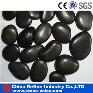 Black Color Pebble Stone / Cheap Pebble
