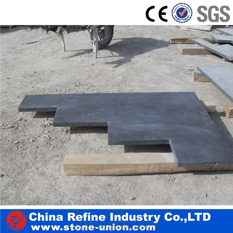 China Blue Limestone Table Tops,Interior Stone Bar Tops Furniture,Dinner Tables