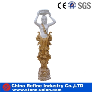 China Multicolor Marble Hand-Sculpted Classical Garden Statues & Sculptures