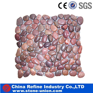 China Supplier Unique Red Pebble Mosaic Tiles China Supplier Unique Red Pebble Mosaic Tiles