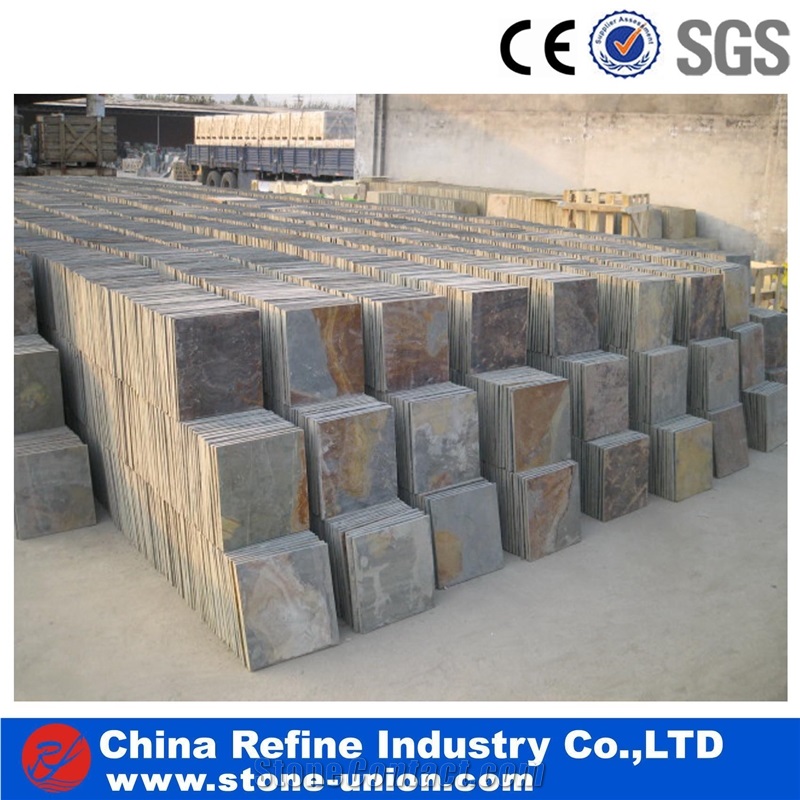 Chinese Cheapest Rusty Slate Flooring Tiles Factory Directly on Sale