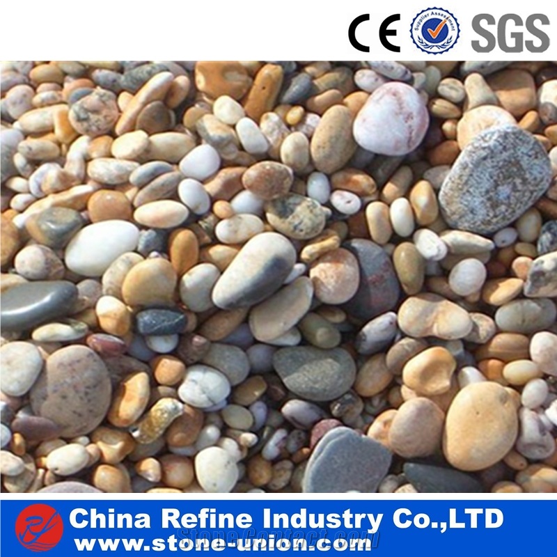 Coloured Mix Tumble Stone Pebbles For Landscaping
