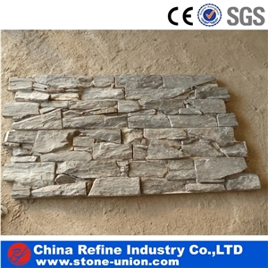 Flexible Slate Stone Veneer for Wall ,Natural Stacked Slate ,Cement Ledgestone Panel