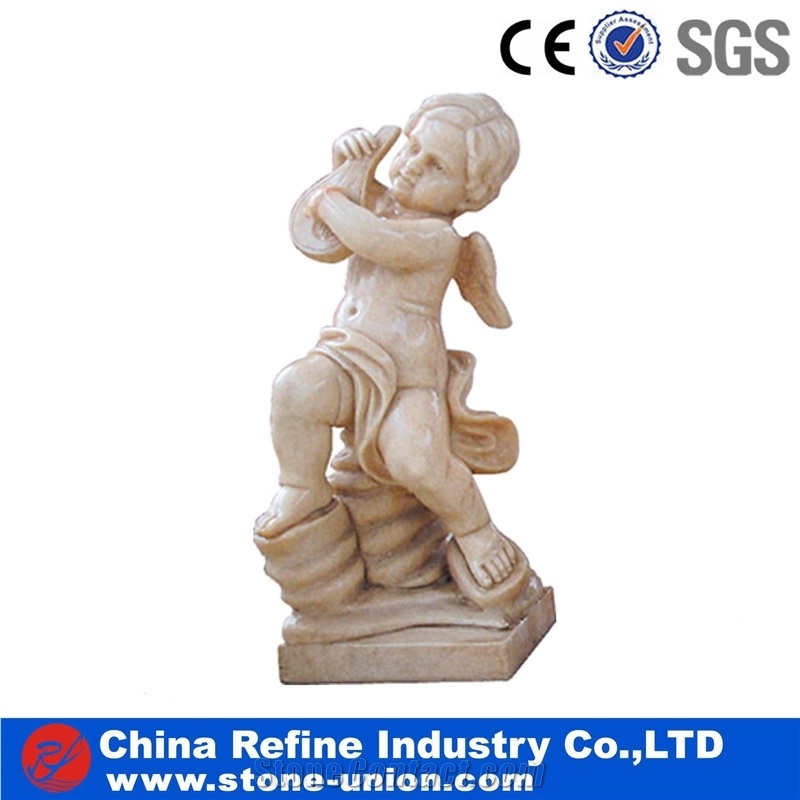 Marble Sculpture,Multicolor Marble Children Sculpture, Kids Statue