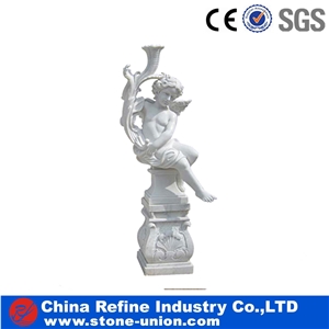 Marble Sculpture,Multicolor Marble Children Sculpture, Kids Statue