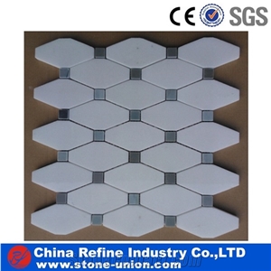 Mix Stone Mix Color Marble Mosaic Tile , Diamond Shape Mosaic Pattern,Marble Mosaic Tile Interior Stone,Background Mosaic Wall Tile