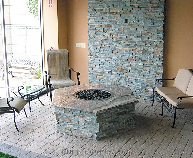 On Sale Blue China Slate Cultured Stone, Wall Cladding, Stacked Stone Veneer