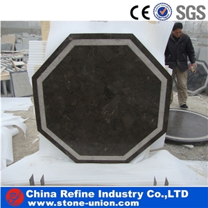 Polished Blue Limestone Table Top Round Table Tops,Coffee Table Top,Reception Counter, Work Tops,Reception Desk