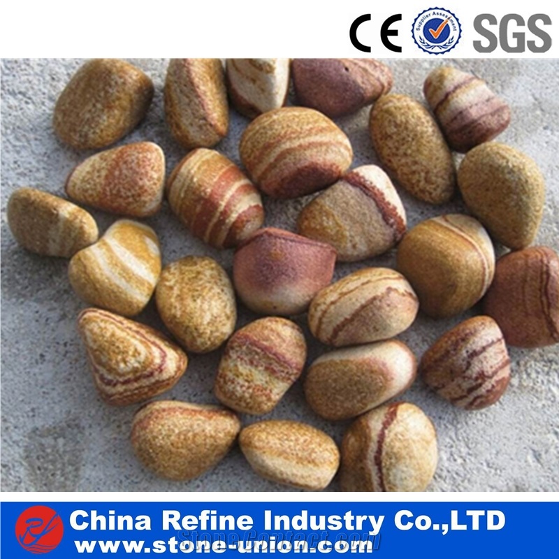 Sandstone Material Beige Pebble Stone