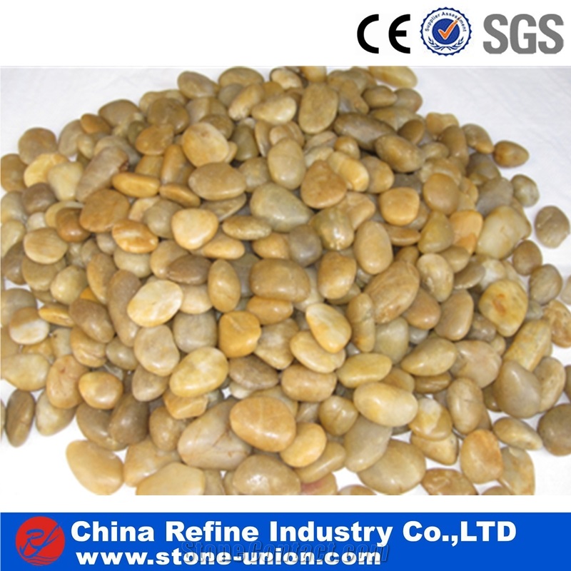 Stripe Pebble Tiles,Machine-Made Pebble Pebble,Yellow Pebble