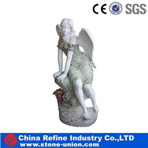 White Lady Angle, Natural Marble Sculpture & Statue