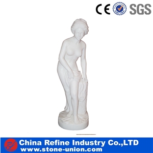 White Marble Figure Statues, Handcarved Sculptures, Western Style Marble Human Sculptures & Statues