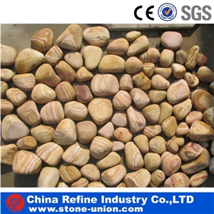 Yellow Rainbow Sandstone Pebbles