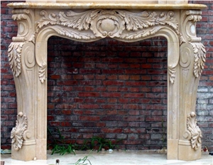 Beige French Style Fireplace-Rsc079 Marble