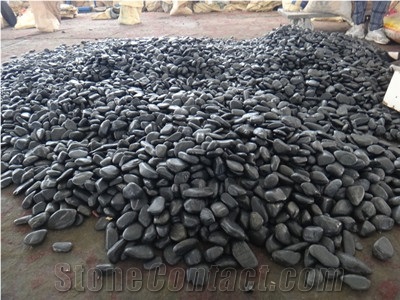 Black Polished Pebble Stone
