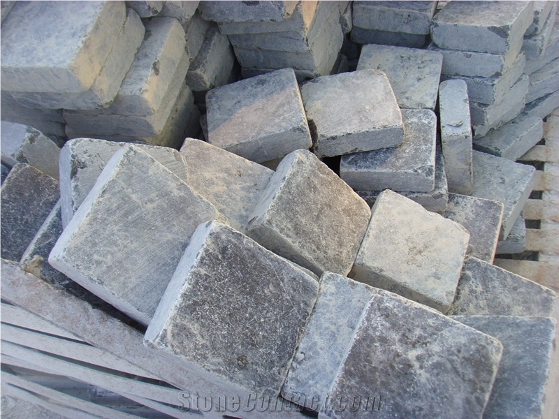 Blue Stone Bushhammer Flooring Tile