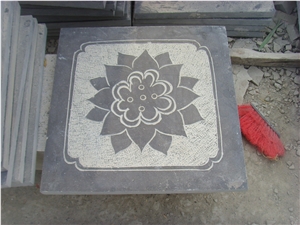 Blue Stone Engraving Tile Wall Reliefs