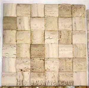 Bread Shape Beige Travertine Mosaic