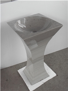 Colored Stone Pedestal Sink