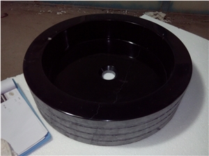 Competitive Price Black Marble Vessel Sink