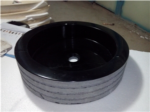 Competitive Price Black Marble Vessel Sink