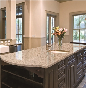 Crystal Gold Yellow Quartz Stone Countertop