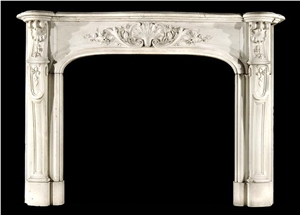 French Style Fireplace-Rsc061 White Marble