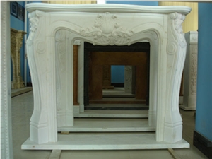 French Style Fireplace-Rsc116 Pure White Marble
