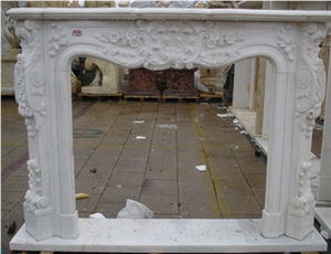 French Style Pure White Fireplace-Rsc141 Marble