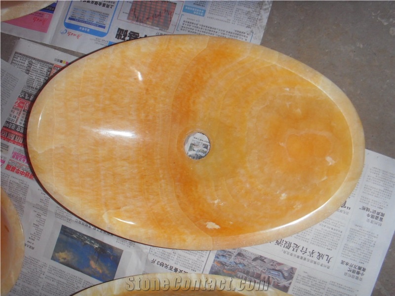 Good Price Oval Shape Onyx Bathroom Sink,Vessel Sink