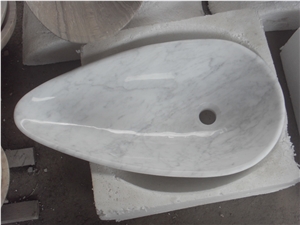 High Quality White Marble Bathroom Sink for Sale