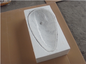 High Quality White Marble Bathroom Sink for Sale