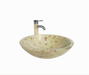 Light Green Onyx Mosaic Sink