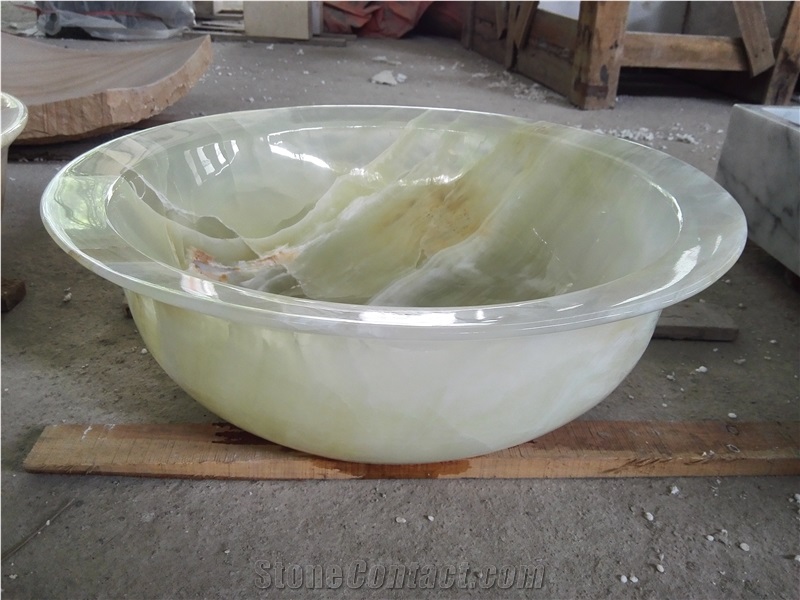 Polished High Quality Onyx Sink for Bathroom