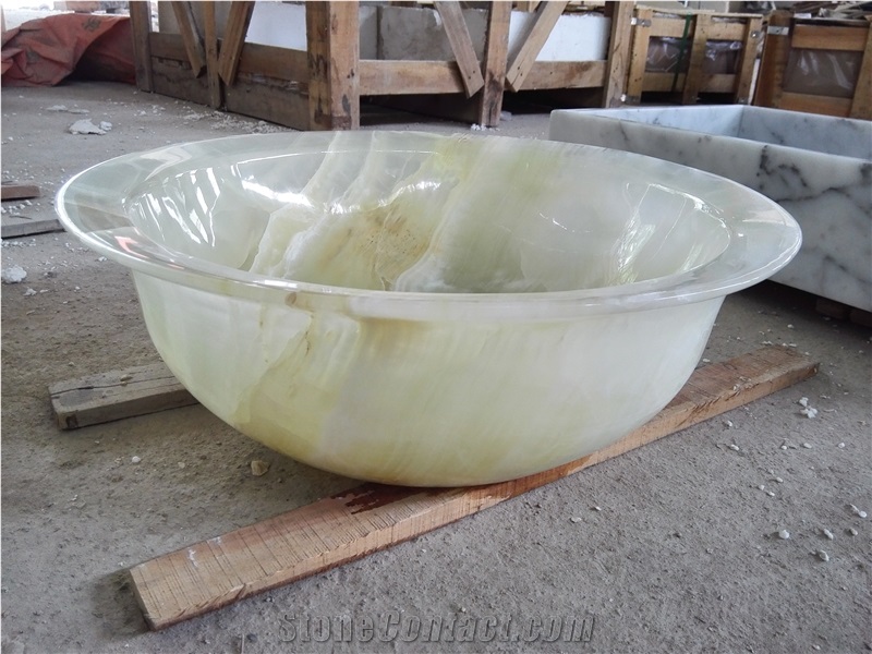 Polished High Quality Onyx Sink for Bathroom