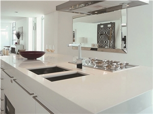 Pure White Quartz Kitchen Countertop Pure White Quartz Kitchen Countertop